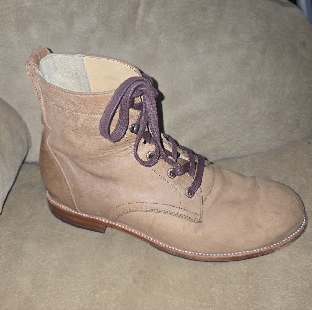 Adelante Men's Brown Havana Leather Lace-Up Boots 12E